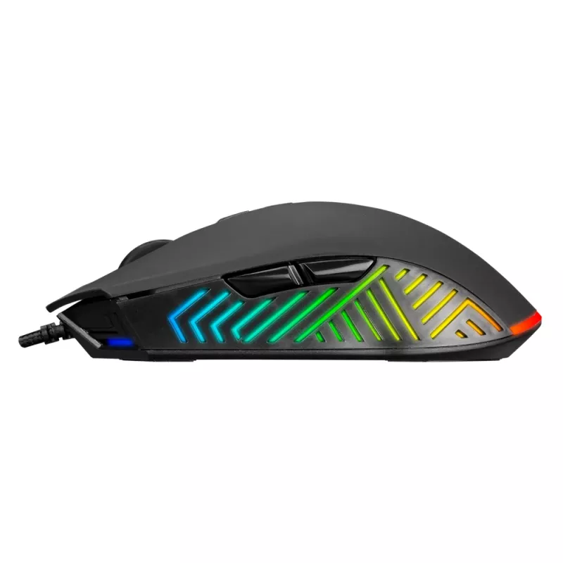 Rampage Spear V2 káblová herná myš 12800 DPI optická RGB čierna
