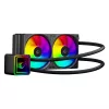 Rampage INFINITE V240 ARGB 240mm kvapalinový CPU chladič s teplotným displejom, čierny