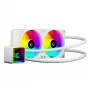Rampage INFINITE V240 biela 240mm ARGB AIO kvapalinový CPU chladič s teplotným displejom