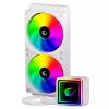 Rampage INFINITE V240 biela 240mm ARGB AIO kvapalinový CPU chladič s teplotným displejom