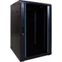 DSIT DS6618 18U 19 inch serverový rack s presklenými dverami, 600x600x1000 mm, čierna