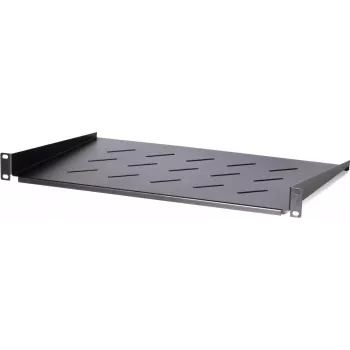 DS-IT 1U pevná racková polica pre nástenné skrine s hĺbkou 450 mm, hĺbka 300 mm, čierna