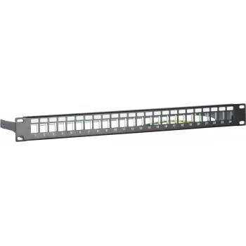 DSIT DS-Patch-24STP 24-portový keystone patch panel S/UTP 1U čierny