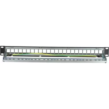 DSIT DS-Patch-24STP 24-portový keystone patch panel S/UTP 1U čierny