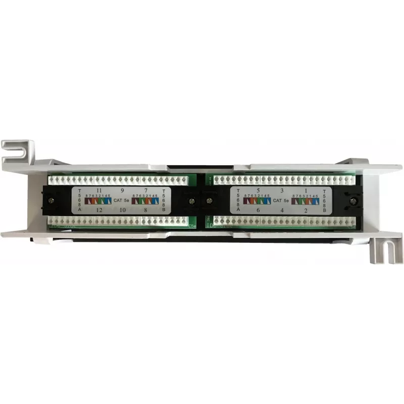 DSIT CAT 5e nástenný patch panel 12-portový UTP