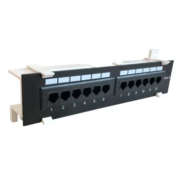 DS-IT CAT 6 nástenný patch panel, 12-portový UTP (DS-Patch6-12UTP-WM)