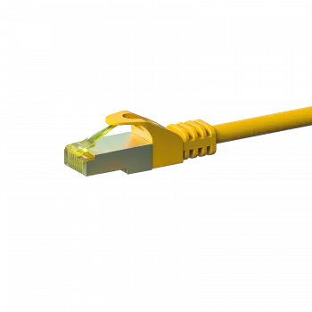DSIT Cat.7 S/FTP PiMF sieťový patch kábel, RJ45, žltá, 0,25 m