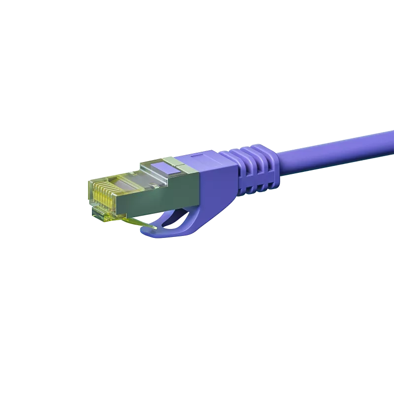 DSIT Cat.7 S/FTP PiMF RJ45 sieťový kábel, 0,5 m, fialová