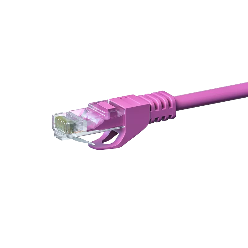 DSIT CAT5e sieťový kábel U/UTP, 2 m, ružový, 100% meď (DC-59-020)