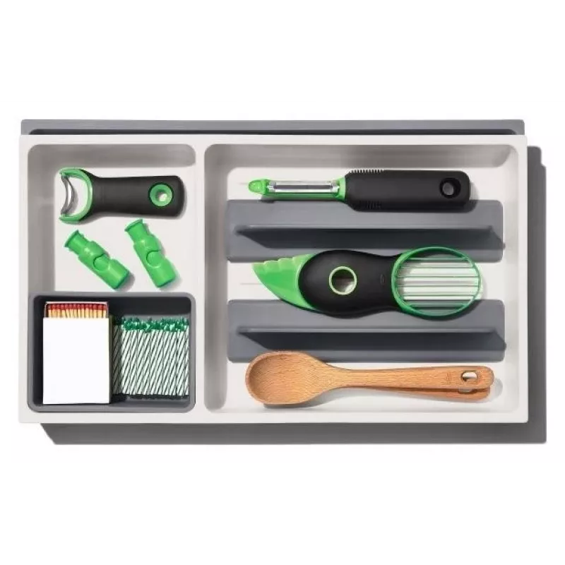 OXO Good Grips silikónová podložka na odkvapkávanie riadu, sivá