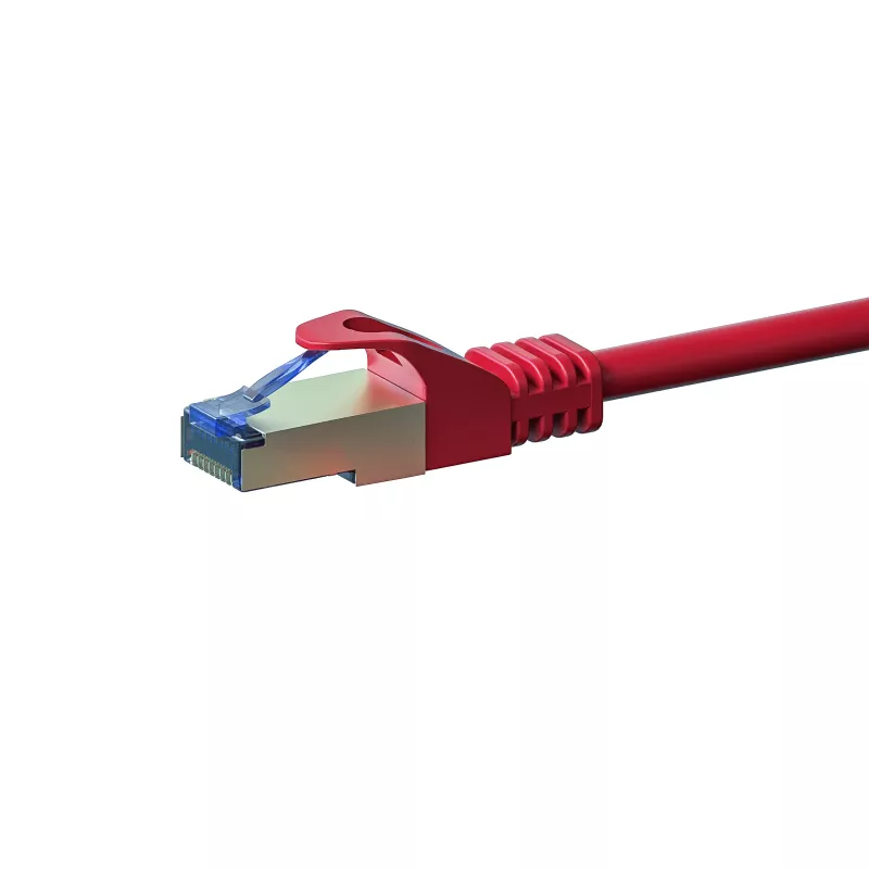 DSIT CAT 6a S/FTP LSOH sieťový patch kábel, 0,5 m, červená