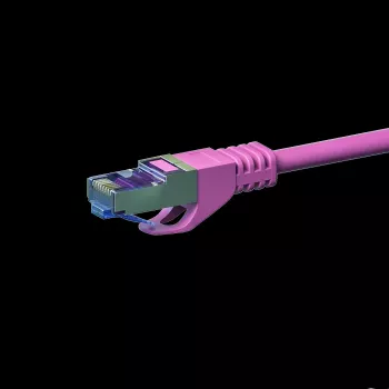DSIT CAT 6a S/FTP LSOH sieťový patch kábel, 7,5 m, ružová