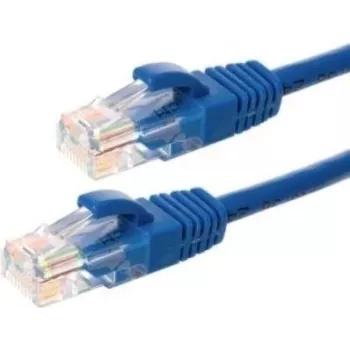 DSIT CAT6 sieťový kábel, U/UTP, 0,25 m, modrý, 100 % meď (DC-64-002)