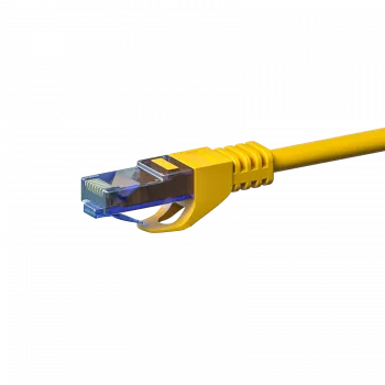 DSIT CAT6a U/UTP 100 % meď sieťový patch kábel, 0,5 m, žltý, RJ45, 10GbE, 500MHz