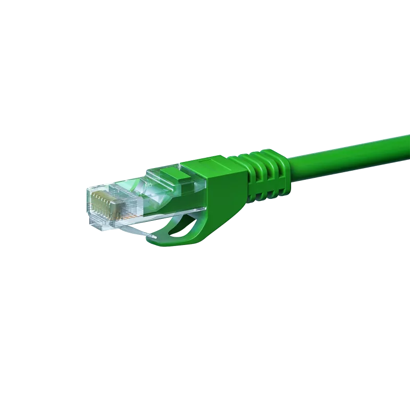 DSIT CAT5e U/UTP sieťový kábel, 1m, zelený, 100% meď (DC-53-010)