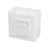 DSIT CAT5e UTP/STP nástenná zásuvka, biela, 1x RJ45, tienená, LSA+ pripojenie