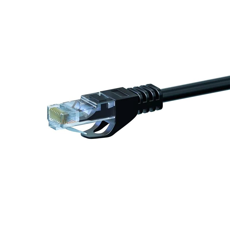 DSIT CAT5e U/UTP sieťový patch kábel, 10 m, čierny, 100% meď (DC-50-100)