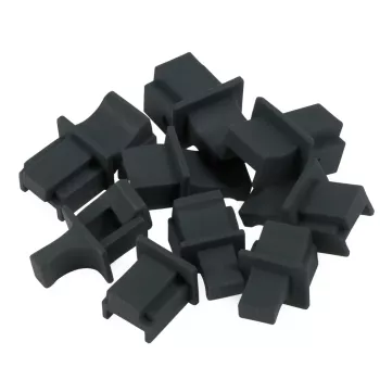 DSIT RJ45 krytky portov, sada 10 ks, čierna