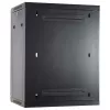 DSIT 15U nástenný serverový rozvádzač s kovovými dverami 600x600x770mm čierny