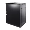 DSIT 15U nástenný serverový rozvádzač s kovovými dverami 600x600x770mm čierny