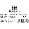 DSIT CAT 6 sieťový kábel LSOH - S/FTP - 7,5 m - ružový