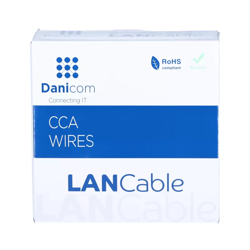 DSIT CAT5e F/UTP 50m rolka Solid Core CCA sieťový kábel sivá (DC-FTP5CCA50S-GRY)