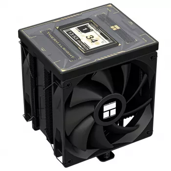 Thermalright Burst Assassin 120 Vision Black ARGB CPU vzduchový chladič s TFT-LCD displejom, 6 heatpipes, 220W TDP, 120mm PWM ventilátor, Intel LGA1700/1200/115X/2011/2066, AMD AM5/AM4