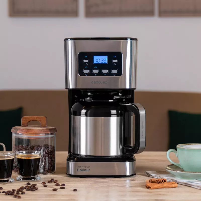 Cecotec Coffee 66 Drop & Thermo Time filtrovací kávovar, 1,2 l termokanvica, 950 W, nerez/čierna