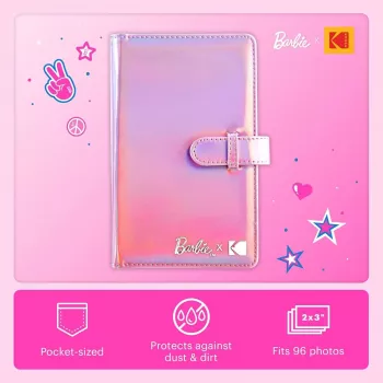 Kodak x Barbie mini fotoalbum na 96 fotografií 2x3 palca, 16 strán, ružový (RODB2X3AC)