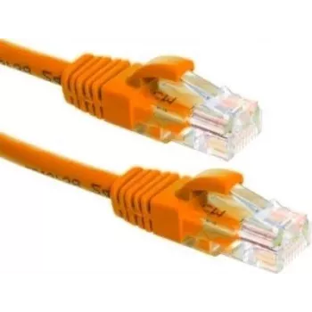 DSIT CAT6a U/UTP 100 % meď ethernetový patch kábel, 7,5 m, oranžový, 10 Gbps, 500 MHz, RJ45
