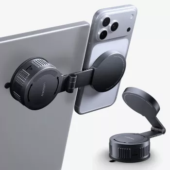SPIGEN MFT35-1 OneTap Pro MagSafe magnetický držiak do auta na palubnú dosku, čelné sklo a obrazovku, čierny