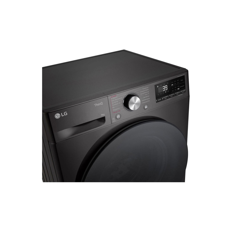 LG F2V7SLIM9B Slim-Fit 9kg práčka s AI DD a parou - biela