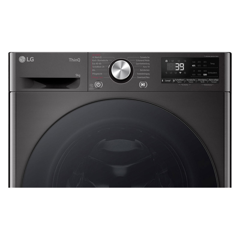 LG F2V7SLIM9B Slim-Fit 9kg práčka s AI DD a parou - biela