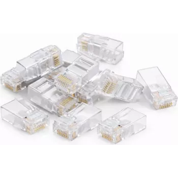 DSIT DANICOM UTP RJ45 Cat5e Pass-Through sieťový konektor samec pre flexibilné a plné vodiče (balenie 10 ks)