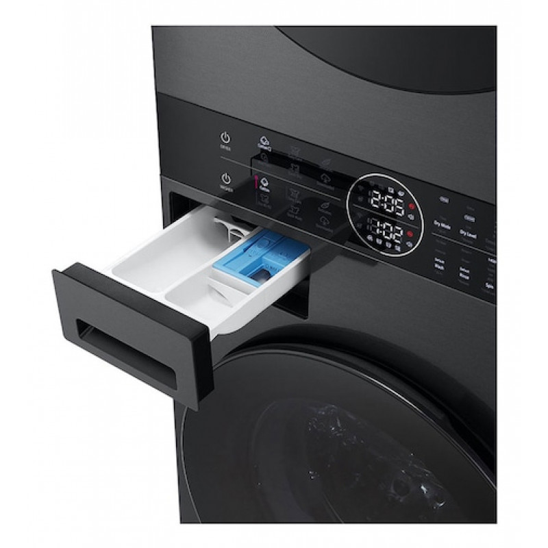 LG ELECTRONICS WashTower WT1210BBF (WiFi) 12kg/10kg práčka so sušičkou s AI DD™, Steam+ a ezDispense™ – Black Steel