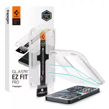 Ochranné tvrdené sklo Spigen GLAS.tR EZ Fit Pro AC HD pre Nothing Phone (4a), balenie 2 ks, číre