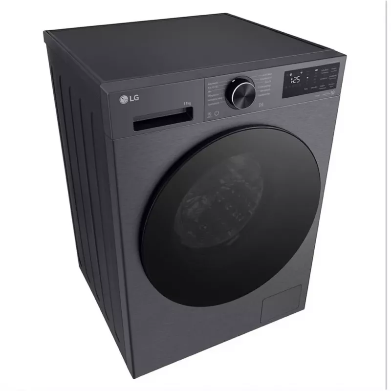 LG F4WX701YB 10,5 kg predná práčka s AI DD, parou, Wi-Fi - Black Steel