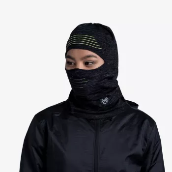 BUFF DryFlx Pro kukla - čierna, bezšvová 4-way stretch, termo, reflexná