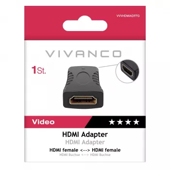 Vivanco VVVHDMIADFFG HDMI spojovací adaptér konektor samica na samicu 4K 60Hz 18Gbps čierny