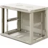 DSIT 9U nástenný serverový rozvádzač so sklenenými dverami, biela, 600x450x500 mm