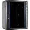 DSIT DS6415 15U nástenný serverový rozvádzač so sklenenými dverami, 600x450x770 mm, čierny