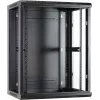 DSIT DS6415 15U nástenný serverový rozvádzač so sklenenými dverami, 600x450x770 mm, čierny