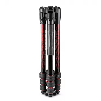Manfrotto MKBFRTA4RD-BH Befree 4-sekčný hliníkový cestovný statív s guľovou hlavou, červený