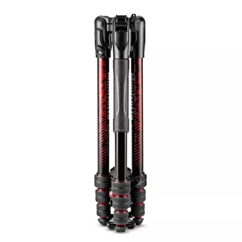 Manfrotto MKBFRTA4RD-BH Befree 4-sekčný hliníkový cestovný statív s guľovou hlavou, červený