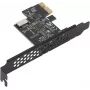 GEMBIRD UPC-U3 PCI-Express USB 3.2 Gen 1 karta, 2x Type-A, SATA napájanie, ASMedia čipset