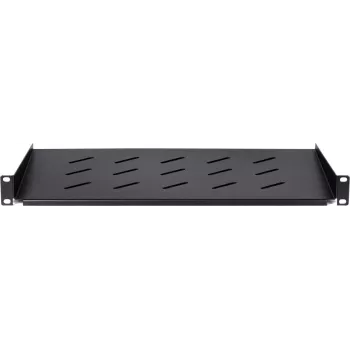 DSIT DS-FH1U250 1U pevná polica pre nástenné skrine s hĺbkou 450 mm, hĺbka 250 mm, nosnosť 25 kg, čierna