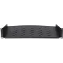 DSIT DS-FH2U400 2U pevná polica pre nástenné skrine s hĺbkou 600 mm, hĺbka 400 mm, čierna