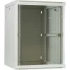 DSIT 6U nástenná serverová skriňa so sklenenými dverami, biela, 600x600x368 mm