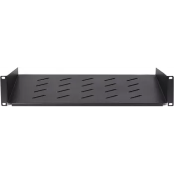 DSIT 2U pevná polica pre nástenné skrine s hĺbkou 450 mm, hĺbka 350 mm, čierna