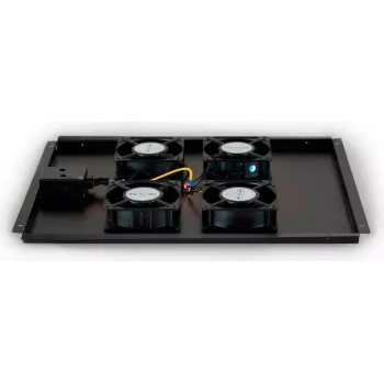 DSIT DS-FT80 4-ventilátorová chladiaca jednotka serverového racku s termostatom pre skrine s hĺbkou 800 mm, 1U, 230V, čierna